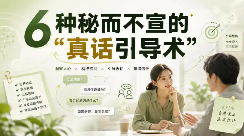 付费文章：6种秘而不宣的“真话引导术”-得宝资源站
