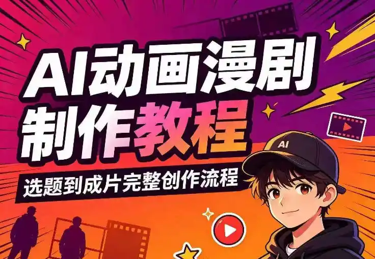 AI动画漫剧制作教程，从选题构思、分镜文案、AI绘图配音到剪映成片的完整创作流-得宝资源站