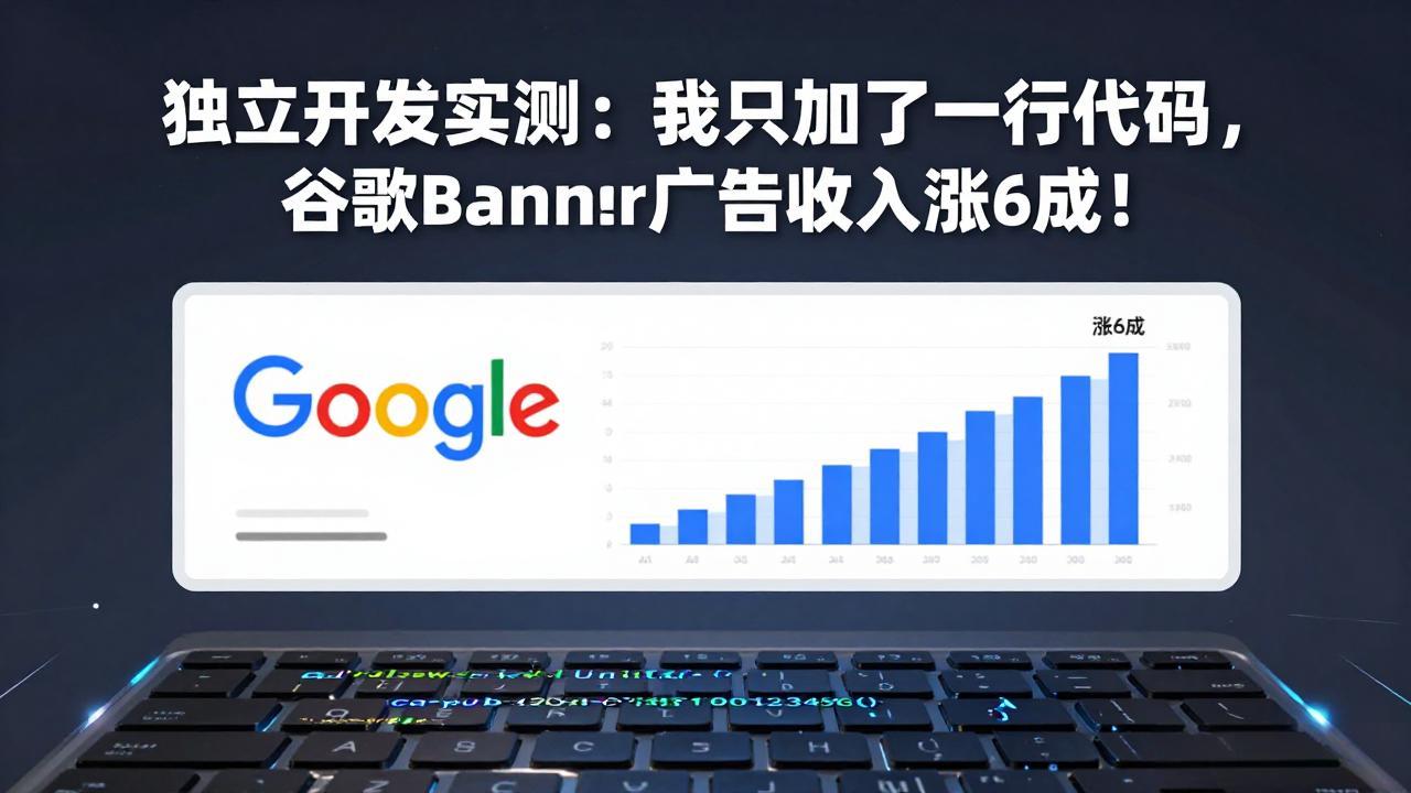 付费文章：独立开发实测：我只加了一行代码，谷歌Banner广告收入涨6成！-得宝资源站