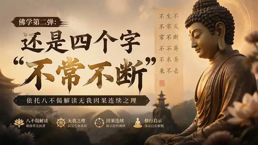 付费文章：佛学第二弹：还是四个字“不常不断”依托八不偈解读无我因果连续之理-得宝资源站