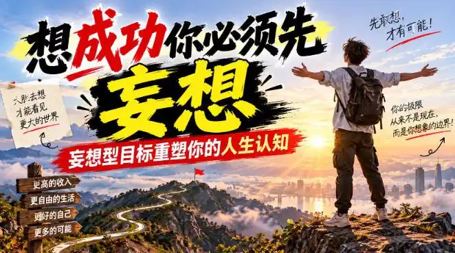 付费文章：想成功你必须先妄想，妄想型目标重塑你的人生认知-得宝资源站