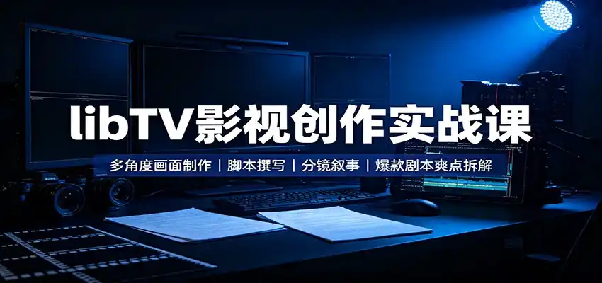 libTV影视创作实战课：多角度画面制作，脚本撰写，分镜叙事，爆款剧本爽点拆解-得宝资源站