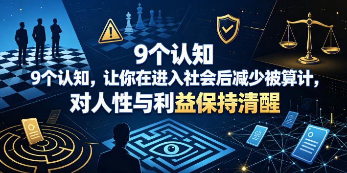 付费文章：9个认知，让你在进入社会后减少被算计，对人性与利益保持清醒-得宝资源站