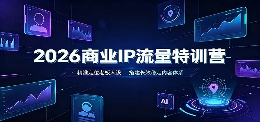 2026商业IP流量特训营：精准定位老板人设，搭建长效稳定内容体系-得宝资源站