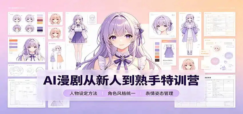 AI漫剧从新人到熟手特训营：剧本分镜创作，提示词模板，人物设定与工具资源-得宝资源站