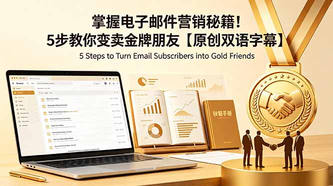 掌握电子邮件营销秘籍！5步教你变卖金牌朋友【原创双语字幕】-得宝资源站