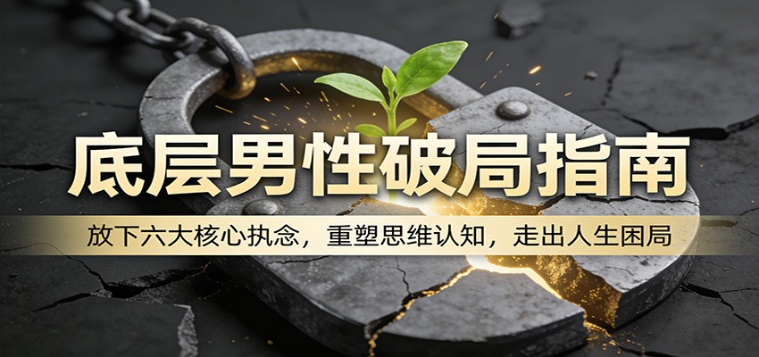 底层男性破局指南：放下六大核心执念，重塑思维认知，走出人生困局-得宝资源站