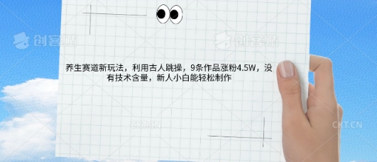 AI养生赛道新玩法，10条作品涨粉5.2W，操作简单，新人小白能轻松制作-得宝资源站