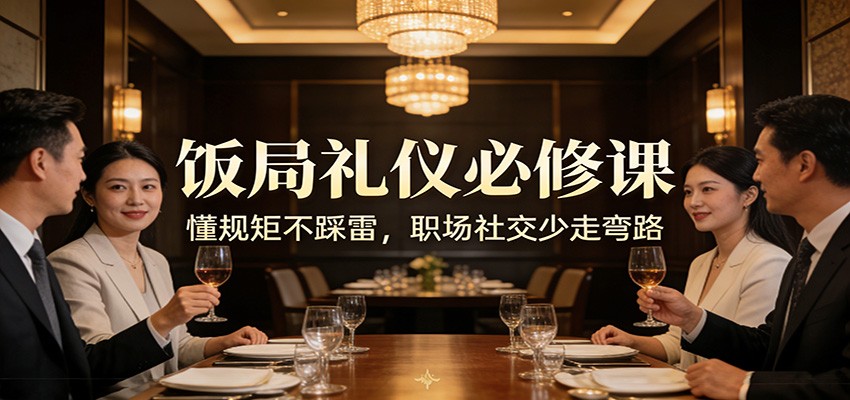 公众号收费文章：《饭局礼仪必修课：懂规矩不踩雷，职场社交少走弯路》-得宝资源站