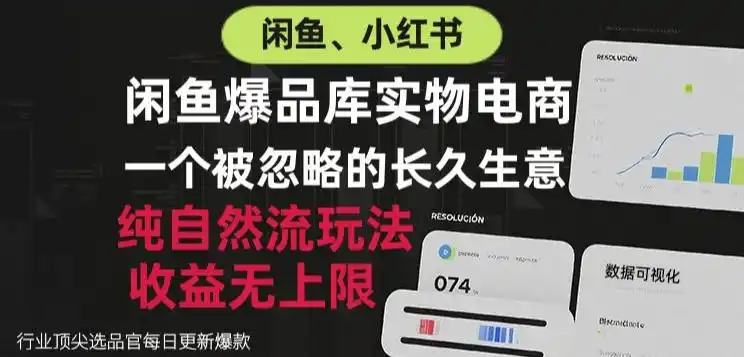 闲鱼小红书实物电商，纯自然流玩法，一个被忽略的长久生意，收益无上限【揭秘】-得宝资源站