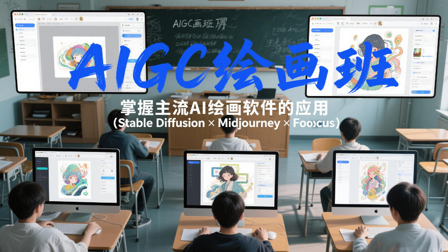AIGC绘画班，掌握主流Ai绘画软件的应用(Stable Diffusion x Midjourney x Fooocus)-得宝资源站