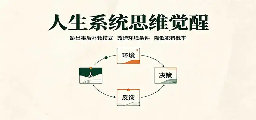 人生系统思维觉醒：跳出事后补救模式，改造环境条件，降低犯错概率-得宝资源站