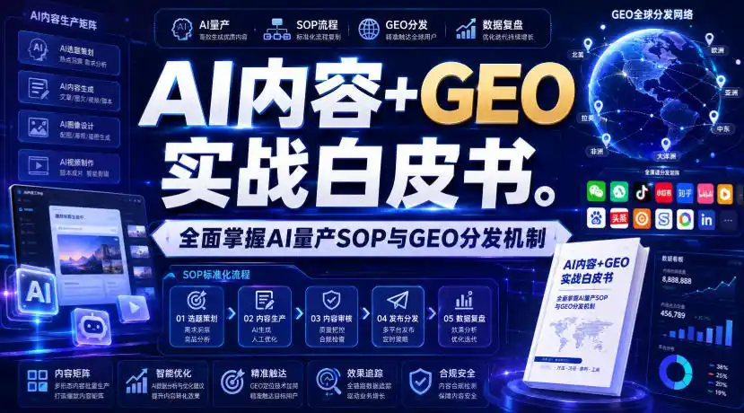 AI内容+GEO实战白皮书，全面掌握AI量产SOP与GEO分发机制【文档】-得宝资源站