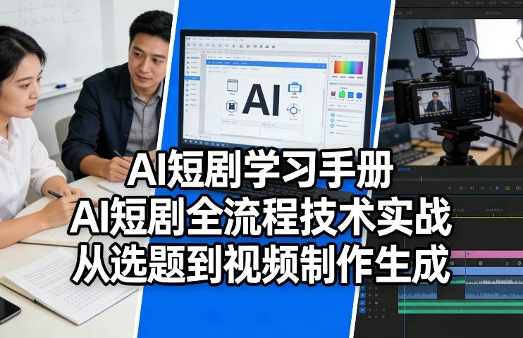 AI短剧学习手册，AI短剧全流程技术实战，从选题到视频制作生成-得宝资源站