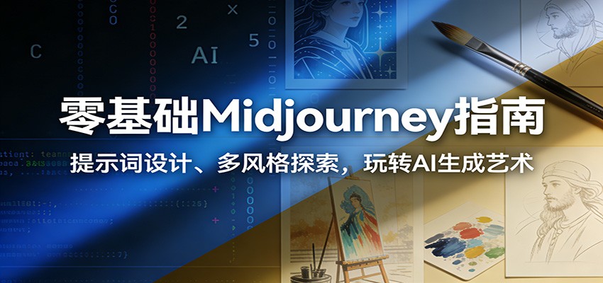 零基础Midjourney指南：提示词设计、多风格探索，玩转AI生成艺术-得宝资源站