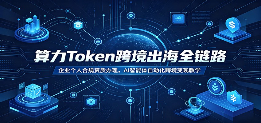 算力Token跨境出海全链路：企业个人合规资质办理，AI智能体自动化跨境变现教学-得宝资源站