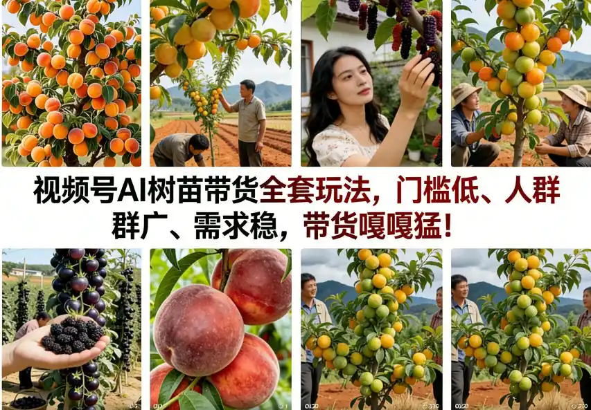 视频号AI树苗带货全套玩法，门槛低、人群广、需求稳，带货嘎嘎猛！(更新0908)-得宝资源站