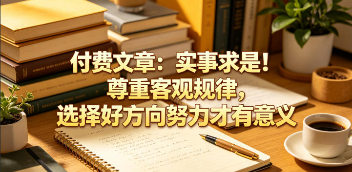 付费文章：实事求是！尊重客观规律，选择好方向努力才有意义-得宝资源站