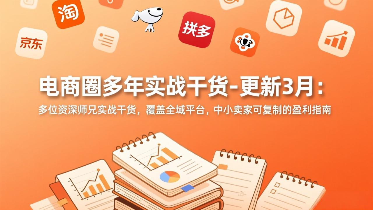 电商圈多年实战干货-更新3月：多位资深师兄实战干货，覆盖全域平台，中小卖家可复制的盈利指南-得宝资源站
