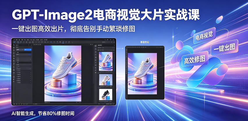 GPT-Image2电商视觉大片实战课，一键出图高效出片，彻底告别手动繁琐修图(更新)-得宝资源站