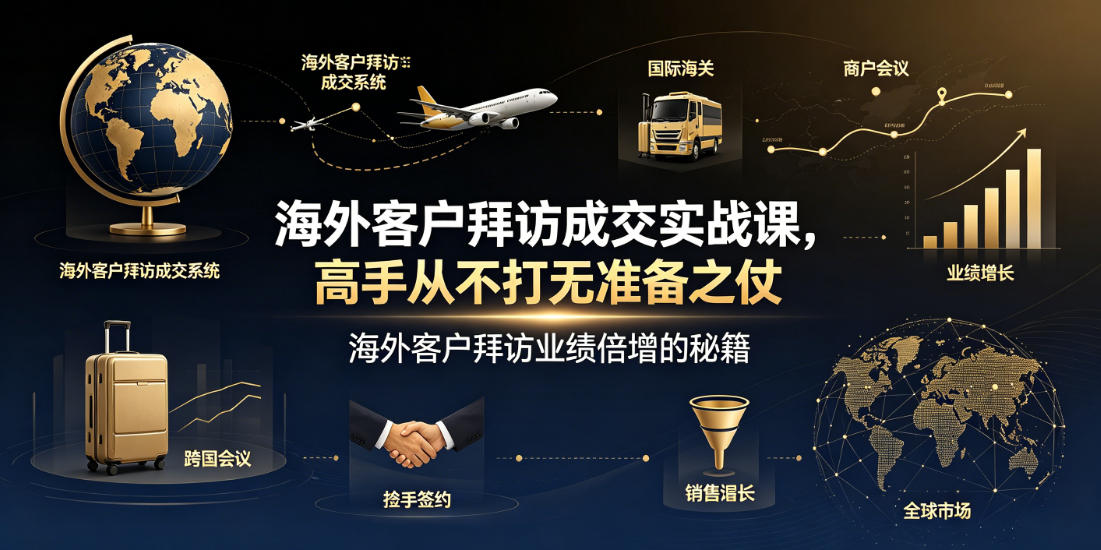 海外客户拜访成交实战课，高手从不打无准备之仗，海外客户拜访业绩倍增的秘籍-得宝资源站