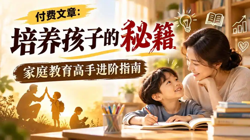 付费文章：培养孩子的秘籍，家庭教育高手进阶指南-得宝资源站