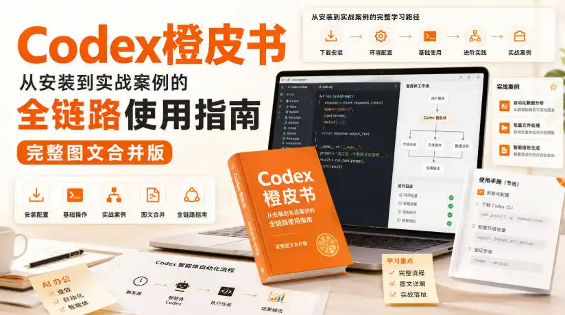 Codex橙皮书，从安装到实战案例的全链路使用指南，完整图文合并版-得宝资源站