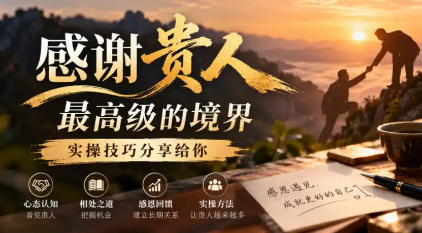 某公众号付费文章：感谢贵人最高级的境界，实操技巧分享给你-得宝资源站