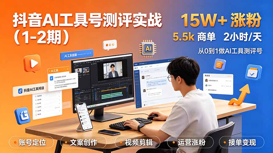 抖音AI工具号测评实战(1-2期-得宝资源站