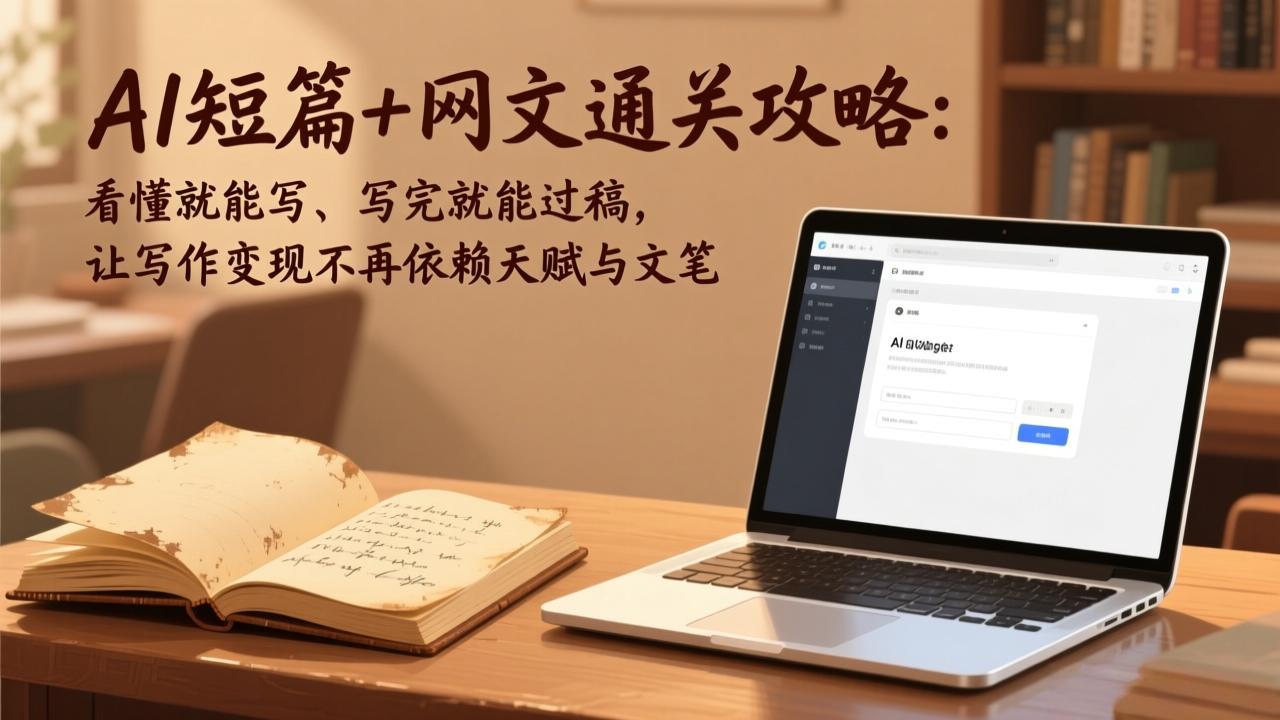 AI短篇+网文通关攻略：看懂就能写、写完就能过稿，让写作变现不再依赖天赋与文笔-得宝资源站