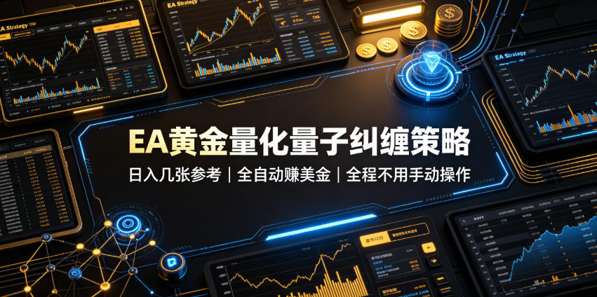 EA黄金量化量子纠缠策略，日入几张，全自动賺美金，全程不用手动操作！【揭秘】-得宝资源站