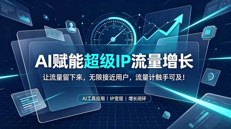 AI赋能超级IP流量增长：让流量留下来，无限接近用户，流量计触手可及！-得宝资源站