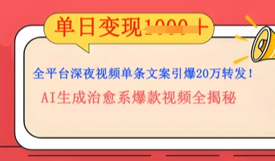 全平台深夜文案新风口：DeepSeek生成百万播放量金句，治愈系内容涨粉速度快4倍-得宝资源站