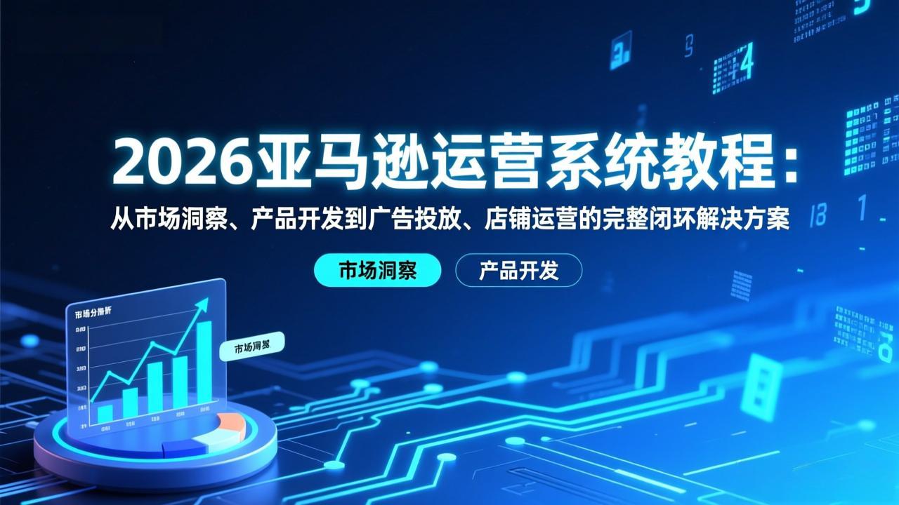 2026亚马逊运营系统教程：从市场洞察、产品开发到广告投放、店铺运营的完整闭环解决方案-得宝资源站