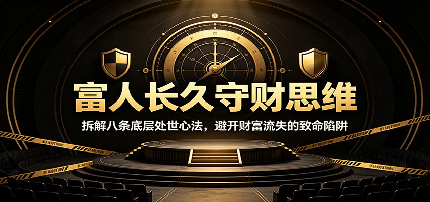 富人长久守财思维：拆解八条底层处世心法，避开财富流失的致命陷阱-得宝资源站