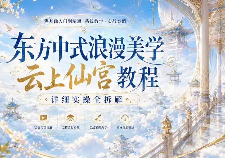 东方中式浪漫美学云上仙宫教程，详细实操全拆解-得宝资源站