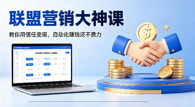 联盟营销大神课，教你用信任变现，自动化賺钱还不费力【原创双语字幕】-得宝资源站