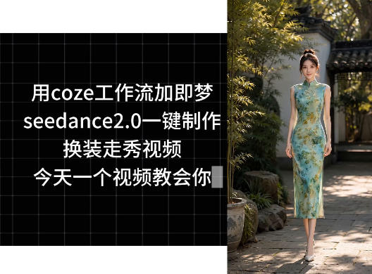 用coze工作流加即梦seedance2.0一键制作换装走秀视频，今天一个视频教会你-得宝资源站