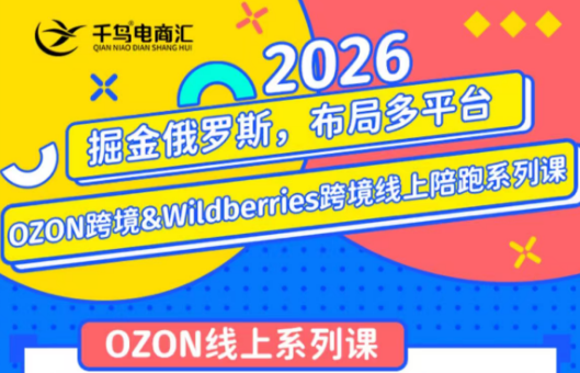 千鸟跨境·26年OZON&wildberries跨境店线上陪跑训练营(更新)-得宝资源站