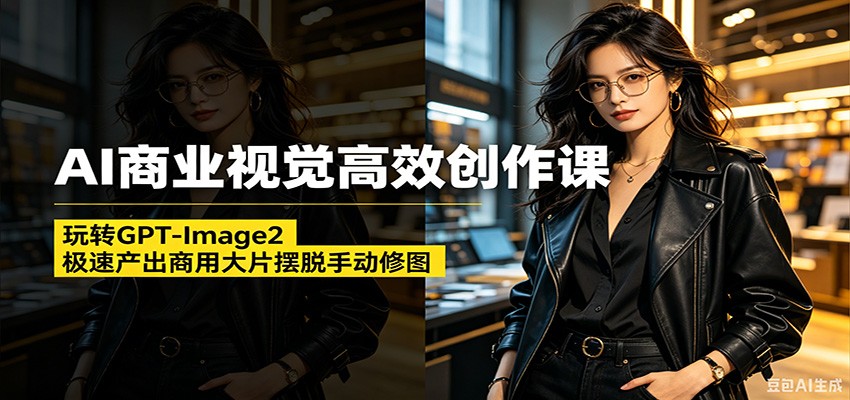AI商业视觉高效创作课：玩转GPT-Image2，极速产出商用大片摆脱手动修图(更新)-得宝资源站