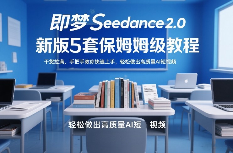 即梦Seedance2.0新版5套保姆级教程，干货拉满，手把手教你快速上手，轻松做出高质量AI短视频-得宝资源站