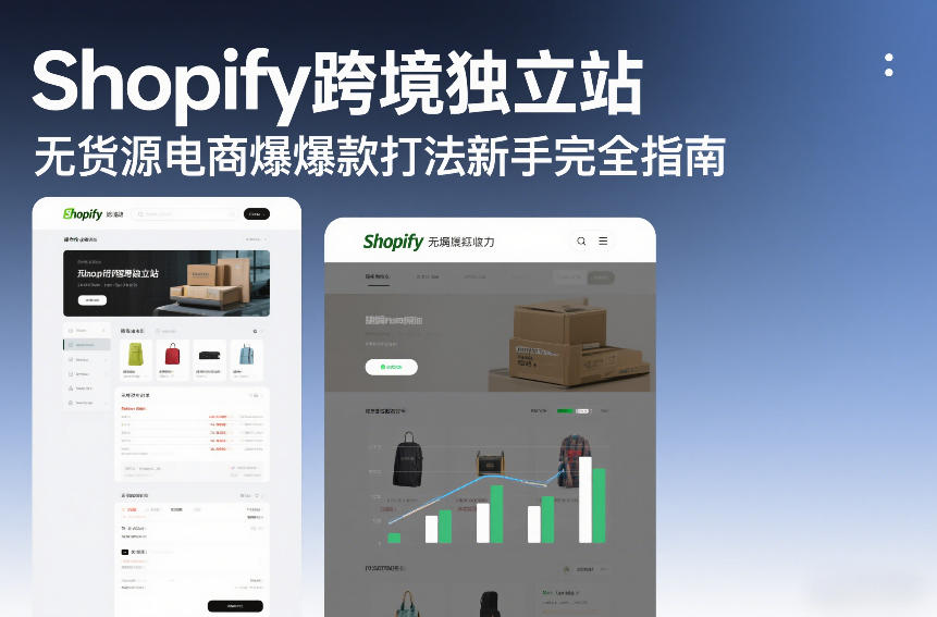 Shopify跨境独立站无货源电商爆款打法新手完全指南-得宝资源站