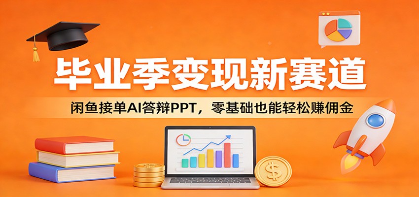 毕业季变现新赛道：闲鱼接单AI答辩PPT，零基础也能轻松赚佣金-得宝资源站