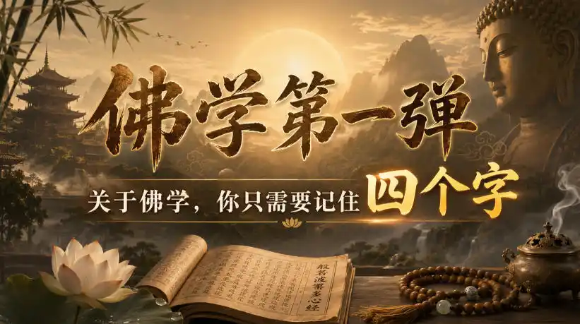 付费文章：佛学第一弹，关于佛学，你只需要记住四个字-得宝资源站