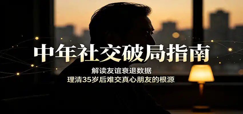 中年社交破局指南：解读友谊衰退数据，理清35岁后难交真心朋友的根源-得宝资源站