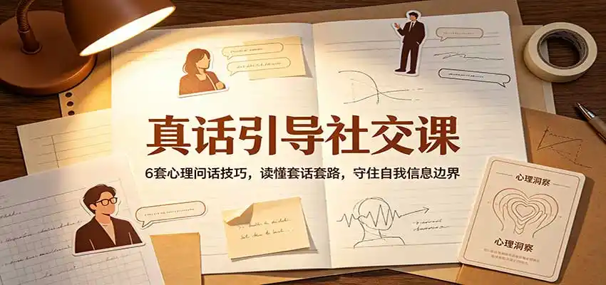 真话引导社交课：6套心理问话技巧，读懂套话套路，守住自我信息边界-得宝资源站