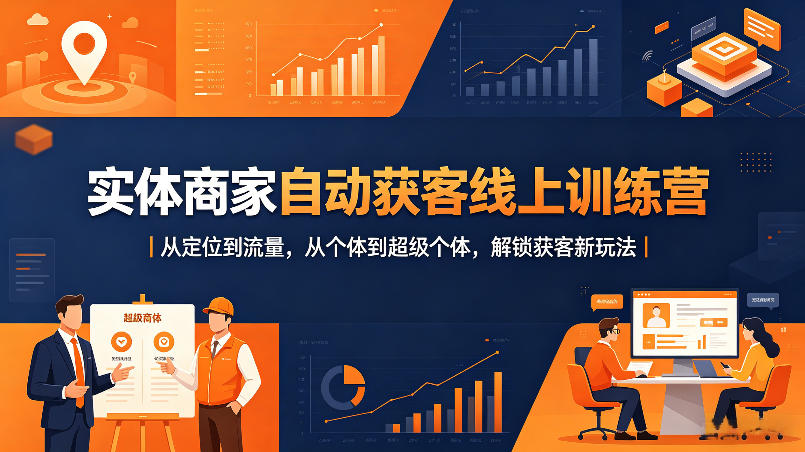 实体商家自动获客线上训练营｜从定位到流量，从个体到超级个体，解锁获客新玩法-得宝资源站