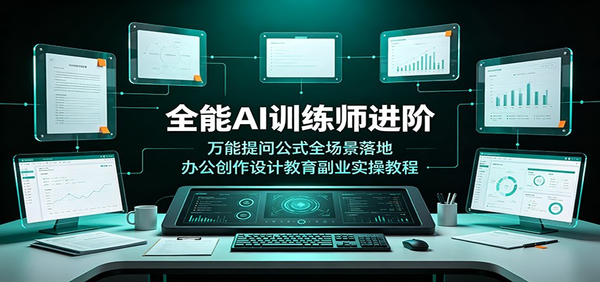 全能AI训练师进阶：万能提问公式全场景落地，办公创作设计教育副业实操教程-得宝资源站