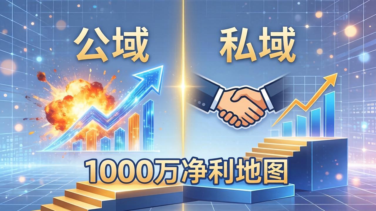 公域玩命出爆款，私域悄悄做成交：这套AI内训课，2026给你打通1000万净利的地图-得宝资源站