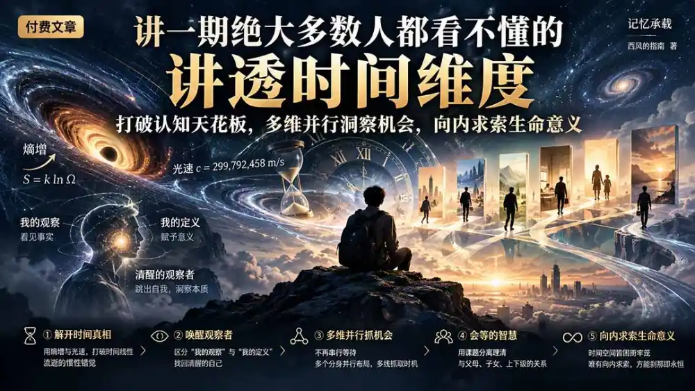 付费文章：讲一期绝大多数人都看不懂的，讲透时间维度，打破认知天花板，多维并行洞察机会，向内求索生命意义-得宝资源站